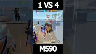 GAMEPLAY TOP-1 M590 PLAYER || 1vs4 CLUTCH WITH M590 GUN || #freefire #csrankpush #manikgaming