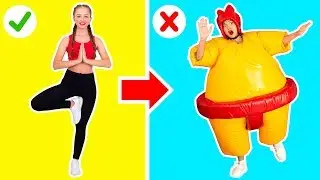 LE CHALLENGE GYMNASTIQUE EN COSTUME DE SUMO G&Eacute;ANT ||| Gymnastique hilarante par 123 GO ! Challenge
