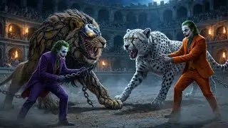 Lion vs White Cheetah Fight 😱 Who Will Win the Arena?