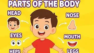 🧒 Parts of the Body for Kids | Learn Body Parts in English | Preschool Learning Video