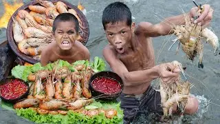 Primitive Technology - Kmeng Prey - Cooking Lobster Recipe