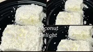 Coconut Delight without oven | Turkish Delight| Easy Dessert Recipe