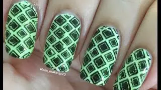 stamping nail art tutorial using uberchic stamping plate // easy nail art tutorial