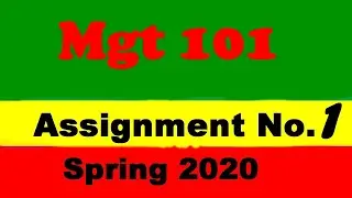 Mgt101 Assignment 1 solution 2020 | Mgt101 Assignment 1 Solution spring 2020 | vu Mgt101 assignment