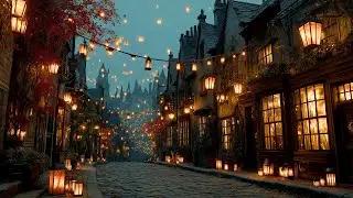 Lantern-Lit Wizard Village in Autumn | Fantasy Ambience for Relaxation and Focus