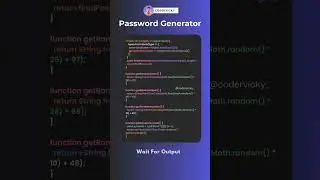 Password Generator Using Javascript 