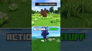 Minecraft Spawn: Actions & Stuff 1.4 (Bedrock) vs. Wither Spawn Animation (Java)