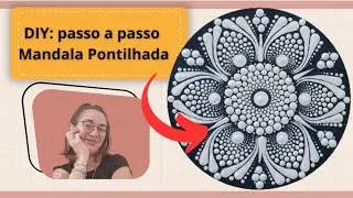 Diy: mandala em pontilhismo passo a passo  fácil #mandalapontilhismo #pontilhismo #mandala