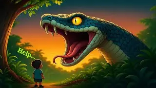 Boy Help 😫 Snake || United States Video|| Cartoon Baby Video 