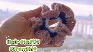 Cute Crochet Scrunchie | Easy Handmade Hair Accessory#crochet #crochethairaccessories#fypviral #diy 