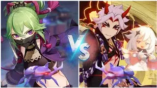 Arataki Itto and paimon vs kuki shinobu |  onikabuto Evnt day 1
