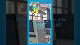 Removing an old alarm system flash lamp拆除旧的家用防盗系统闪耀灯(4 April 2023)