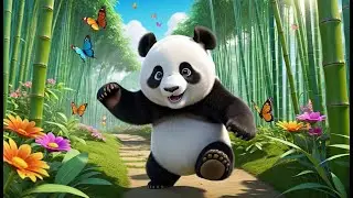Panda Bear, Panda Bear, Spin Around! | Fun Animal Movement Song for Kids | Playful Nursery Rhyme