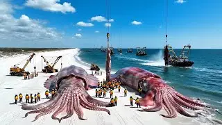 We Found the Giant Squid Hotspot&hellip; The Haul Was Unreal! | Deep-Sea Commercial Fishing