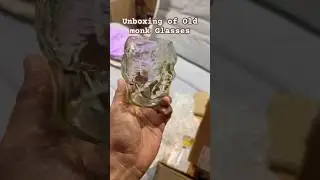 Unboxing of Old monk Glasses#unboxing #unboxingshorts #oldmonk #uniqueglass #whiskeyglasses #shorts