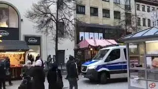 CORONA-ANSAGE DER N&Uuml;RNBERGER Polizei MINDESTABST&Auml;NDE VOR C & A N&Uuml;RNBERG, St. Lorenz, Ludwigsplatz,