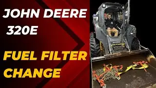 John Deere Skid Steer Fuel Filter Change #howto #maintenance