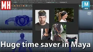 Make belts, headbands etc in Maya 2023 in seconds ! (4K video )