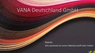 Markisentuch und Markisenvolant wechseln (leicht verständlich)