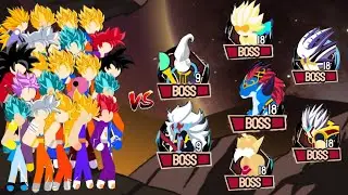 Stickman Warriors All Bosses Fight in Story Mode