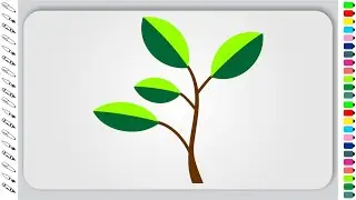 Leaf Branch Drawing with CorelDraw | Vector Drawing | Drawing | CorelDraw Tutorial