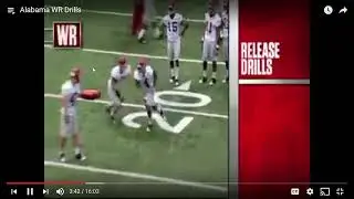 Alabama Crimson Tide Wide Receiver Drills Release w Off Coverage Releases #ncaa #football #coach