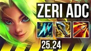 ZERI & Yuumi vs DRAVEN & Blitzcrank (ADC) | Good KDA: 24/2/8, 50K damage | NA Master | 25.24