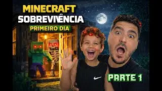 Sobrevivemos &agrave; PRIMEIRA NOITE no Minecraft? 😰