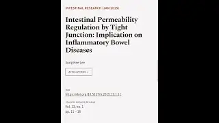 Intestinal Permeability Regulation by Tight Junction: Implication on Inflammatory Bow... | RTCL.TV