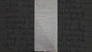 Application to report bullying case in school. #essay #learning #education