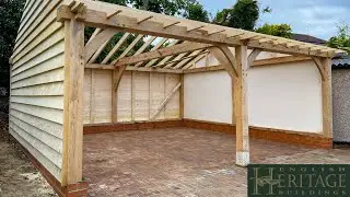 Two Bay Oak Frame Garage Install