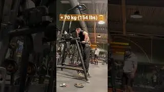 Weighted Dips +70 kg (154 lbs) x 4 reps