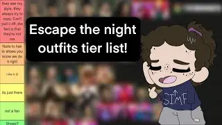 I made an Escape the Night outfits tier list!