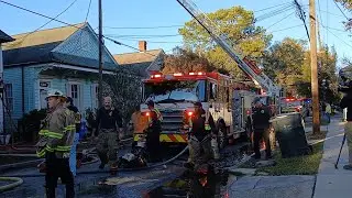 2-Alarm House *FIRE* on Fern Street *CODE 4* Scene Safety couldn't record whole video I had to go.