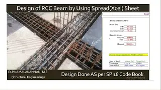 Design of RCC Beam by Using Spread (Excel) Sheet.