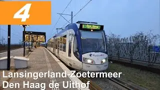 HTM lijn 4: Lansingerland-Zoetermeer  - Den Haag De Uithof | HTM 4008 | 2025