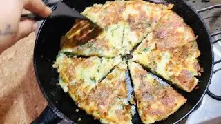 Tortilla ESPAÑOLA en el campo con mi madre