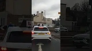 Learner Driver Makes us Late at St Ninians Roundabout Stirling Scotland UK