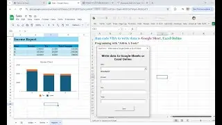VBA programming tutorial to create a Userform to save data to Google Sheets or Excel Online.