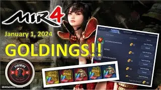 MIR4 EASY GOLDINGS - January 1 2024!! #mir4 #mir4global