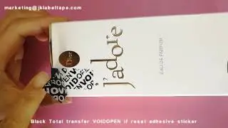 Black Total transfer VOIDOPEN if reset adhesive sticker