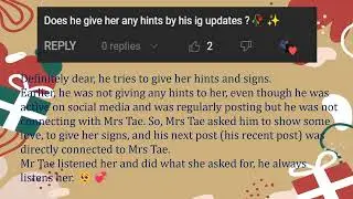 Mrs Tae's QnA (PART-5)!! 💖💜💝