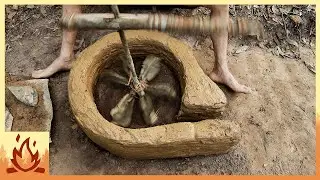 One Way Spinning, Rope Stick Blower I Primitive Technology New