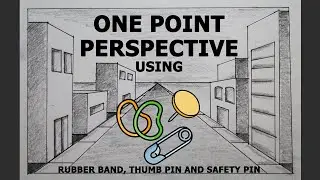 EASY TO DRAW | ONE POINT PERSPECTIVE | USING RUBBER BAND, THUMB PIN AND SAFETY PIN