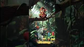 monkey on apple 🌲 🍎🐒 funny videos
