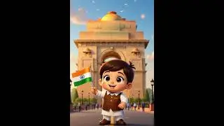 15 August independence Day 26 January .. #bacchi #video #AI #cartoon  #YouTube #trending #shorts #ai
