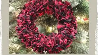 Buffalo Plaid Fabric Foam Wreath Wedding DIY