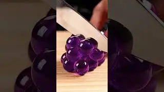 Purple Glass Grapes Cutting ASMR 🍇 | Ultra Satisfying Knife Sounds #Shorts #asmr #fruitcutting