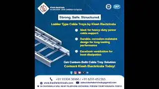 Heavy-Duty Ladder Cable Trays for Industrial Strength #electrician #cablemanagement #electrical