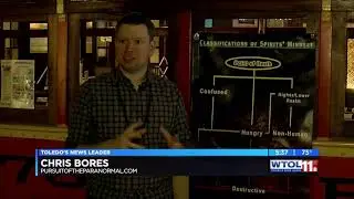 Chris Bores Halloween CBS 11 Evening News Clip WTOL - Ghost Behaviorist